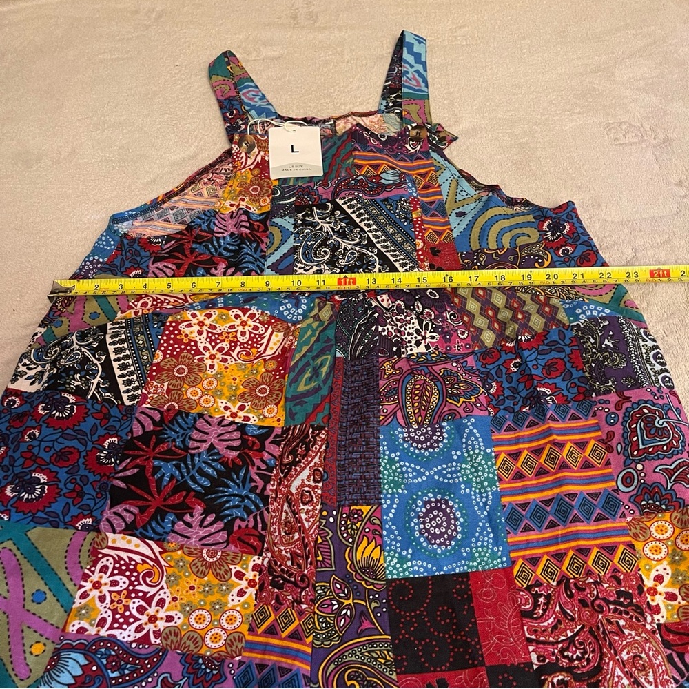 Colorful Patchwork Jumpsuit - Picture 5 of 16
